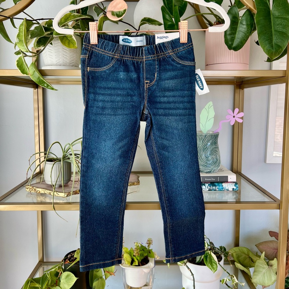 Old Navy Dark Wash Jeggings in Girls 4T